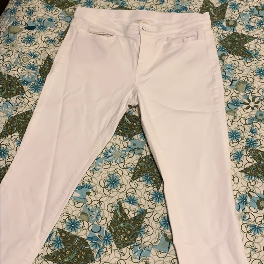 J. Jill white denim leggings